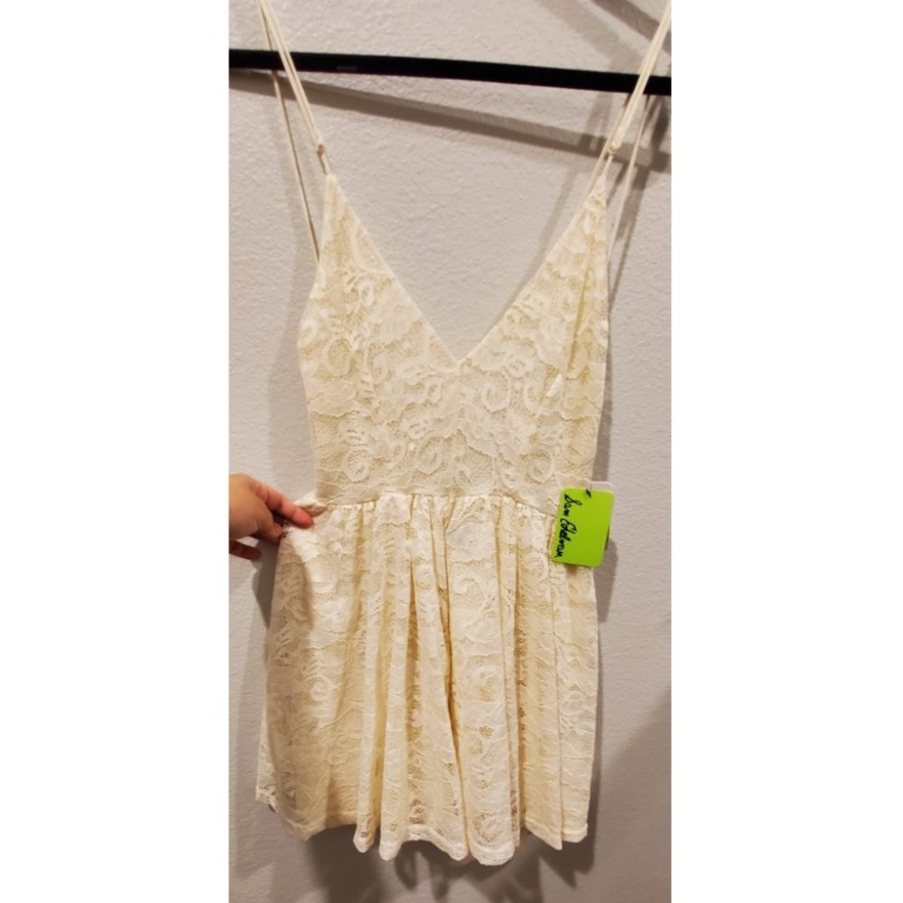 SAM EDELMAN Ivory Lace Mini Romper - Picture 4 of 6